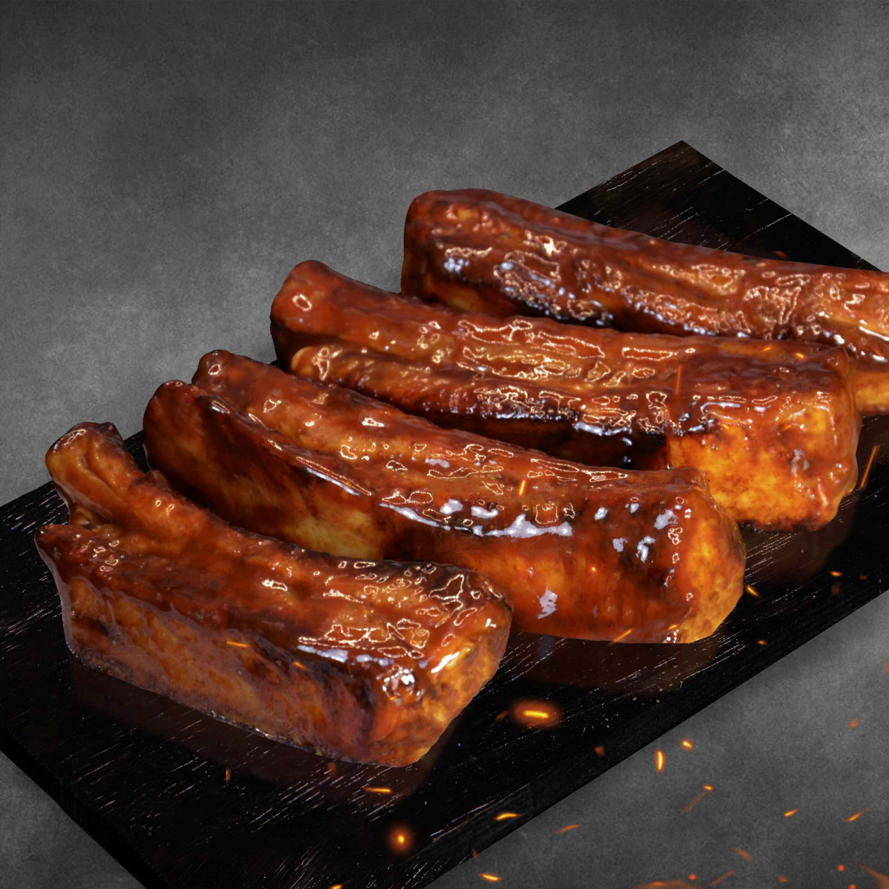 Рёбрышки в соусе барбекю