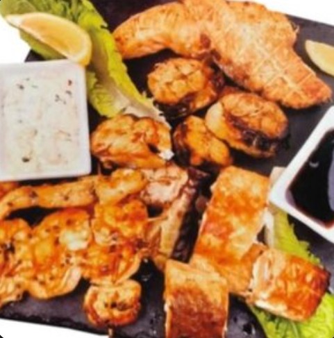 Шашлык из рыбного ассорти