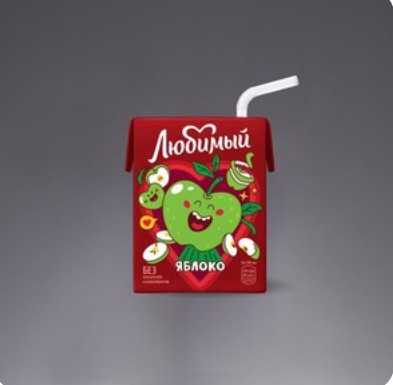 Яблочный сок с трубочкой 0,2л