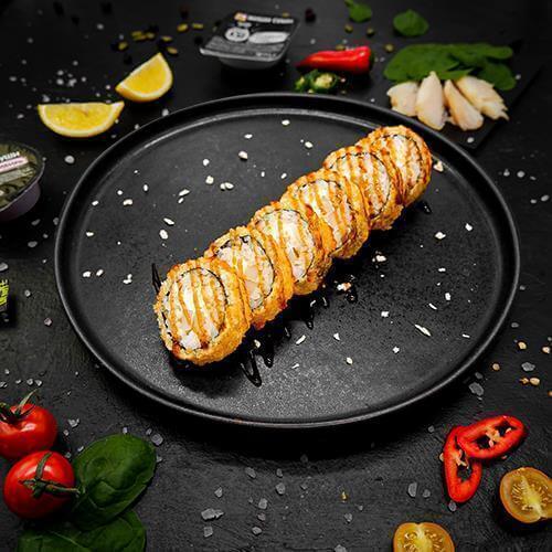 Горячий ролл с кальмаром