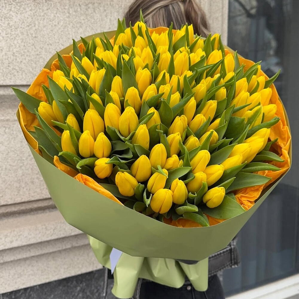 101 желтый тюльпан