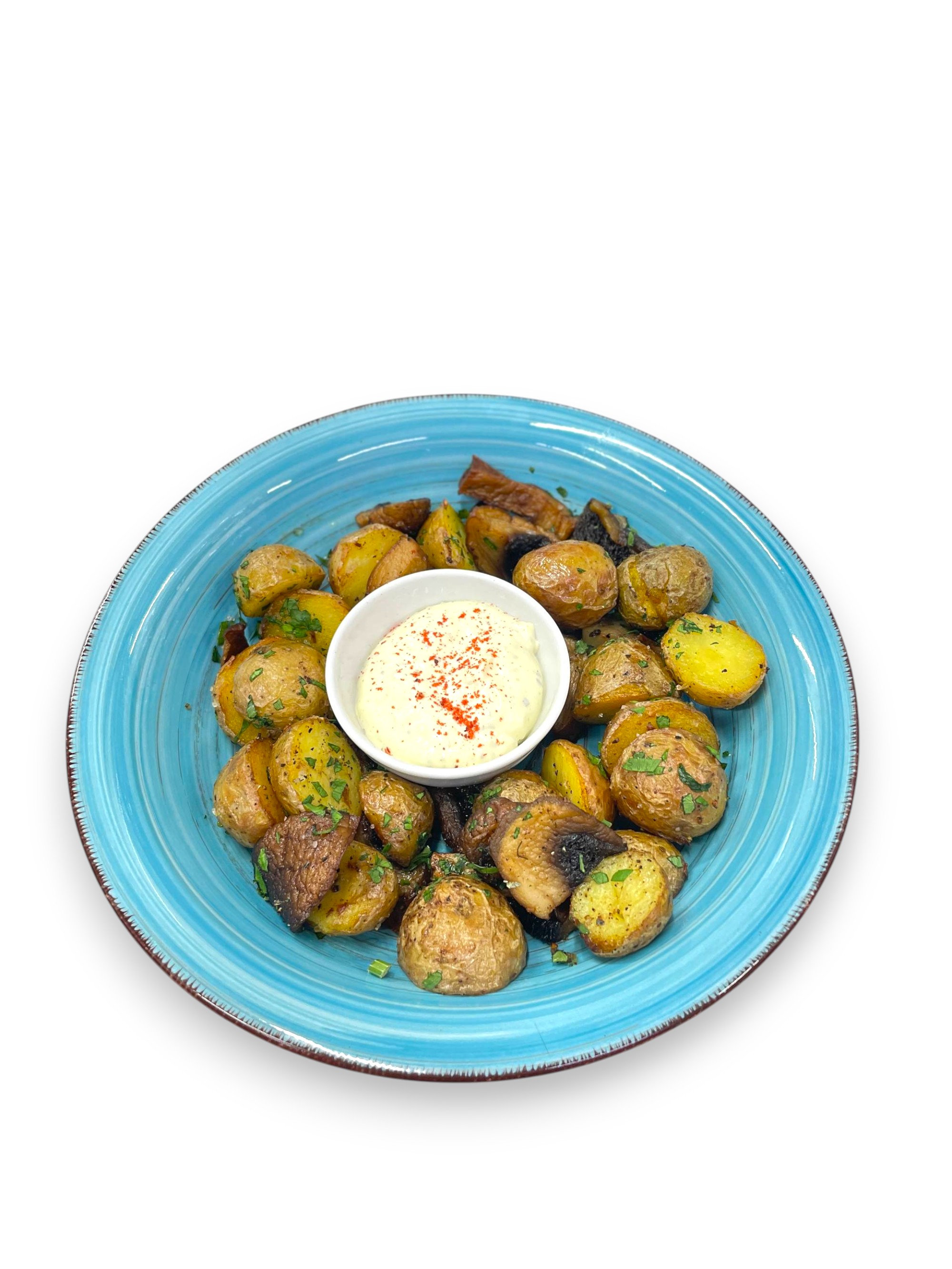 Беби картофель с грибами