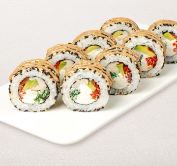 Ролл Цыпленок Чука с ореховым соусом