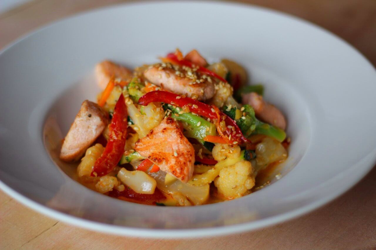 WOK ЛОСОСЬ, ОВОЩИ