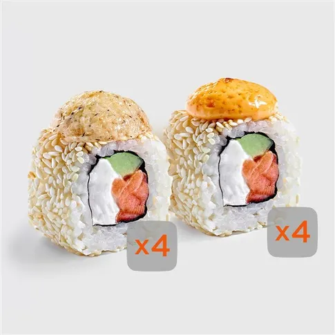 Запеченный микс с лососем