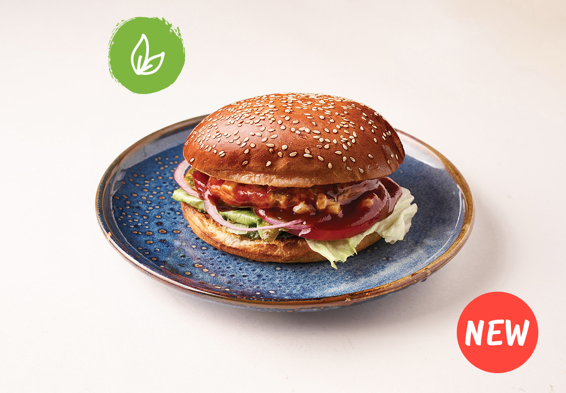 Бургер Барбекю с котлетой ВЕГ