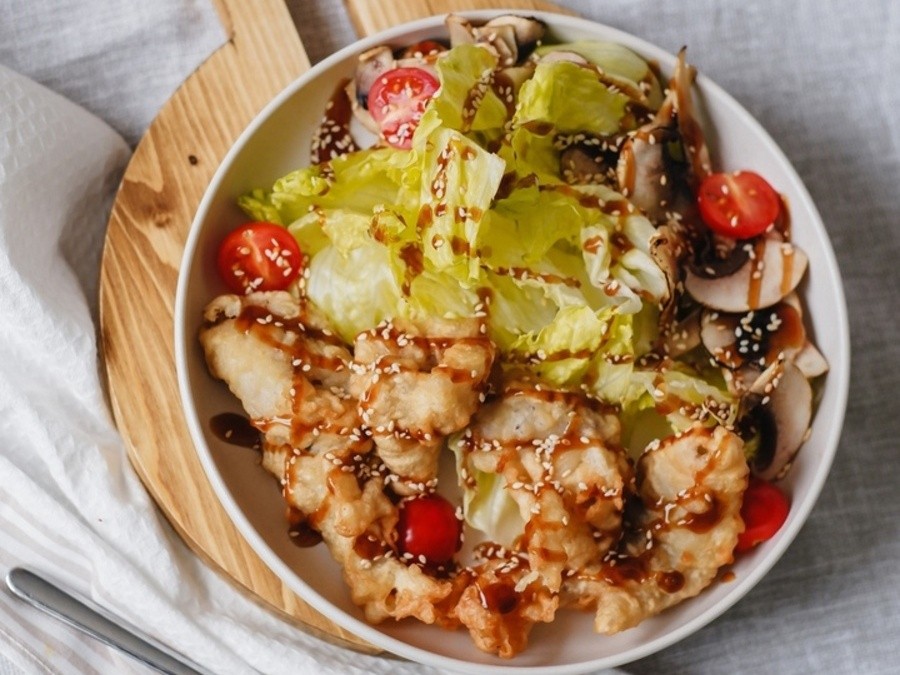 Салат с осьминогами