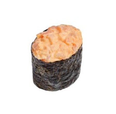 Нигири с окунем и ореховым соусом