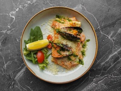 Лазанья с морепродуктами