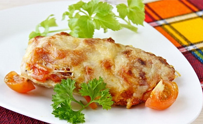 Запеканка с горбушей и овощами 500 гр