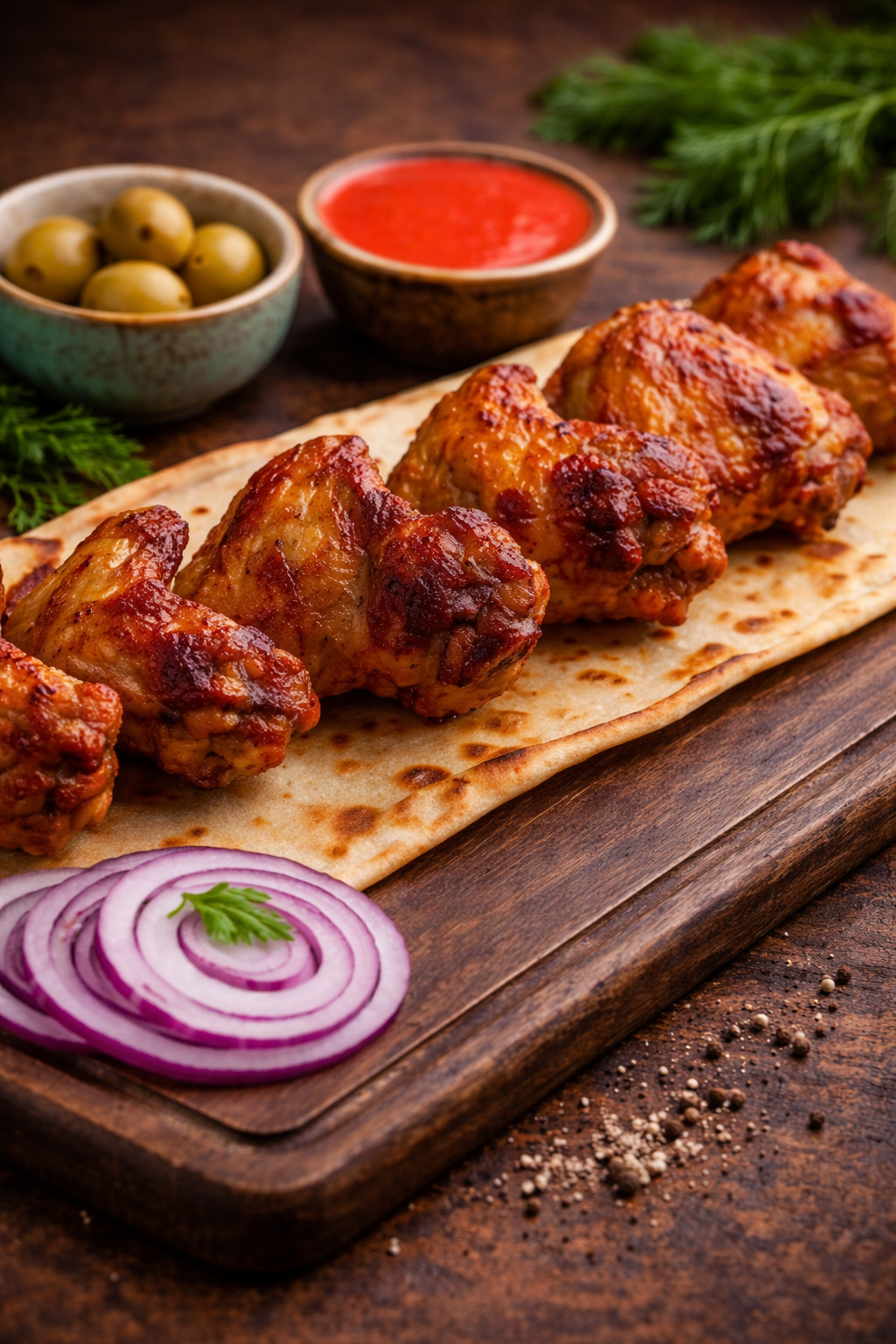 Шашлык из куриных крыльев