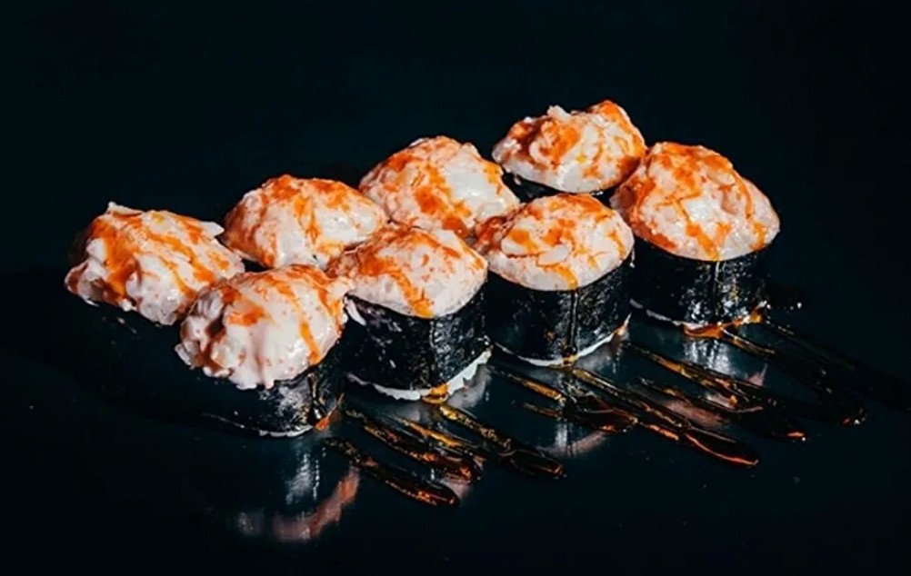 Запечённый с креветкой