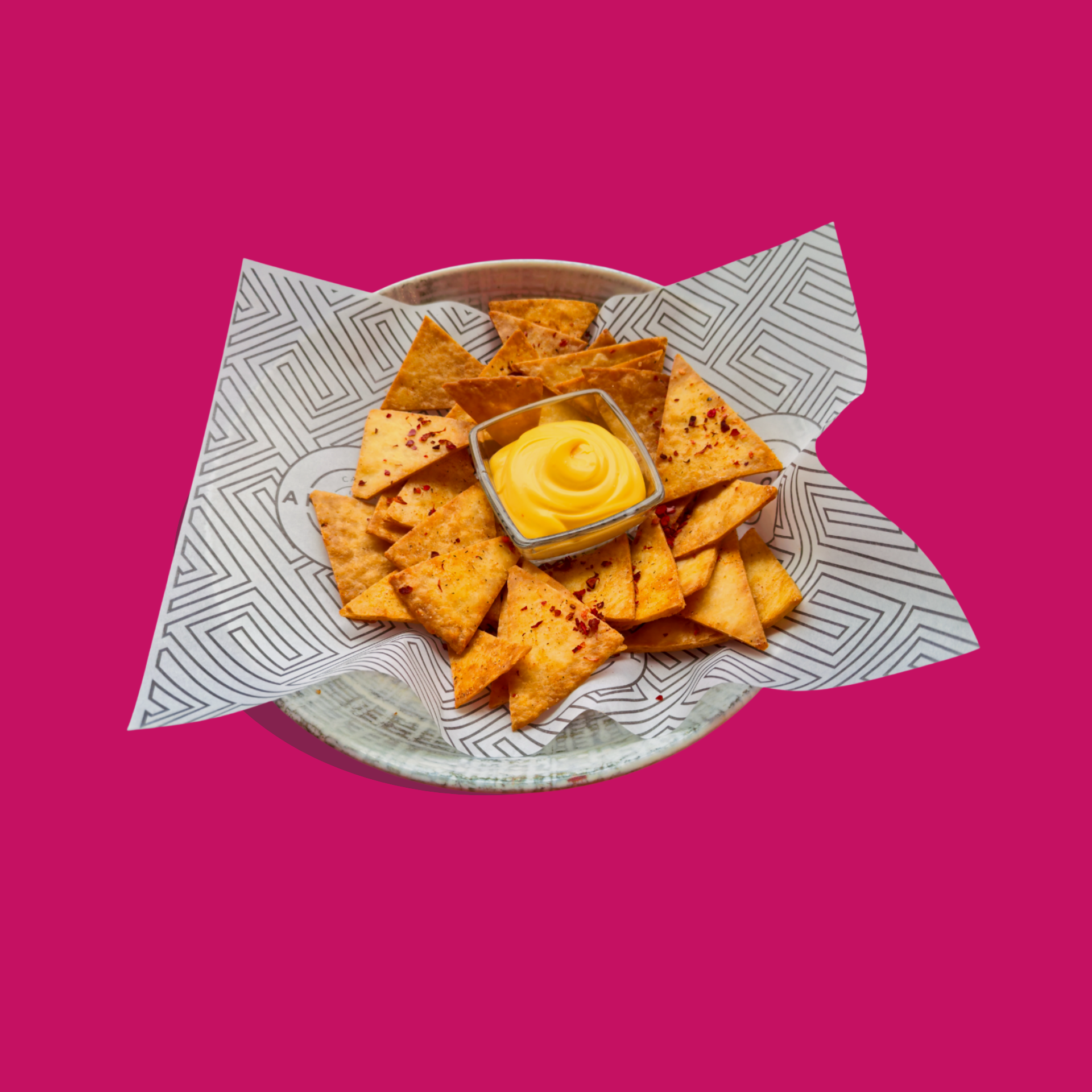 Чипсы из тортильи с сырным соусом