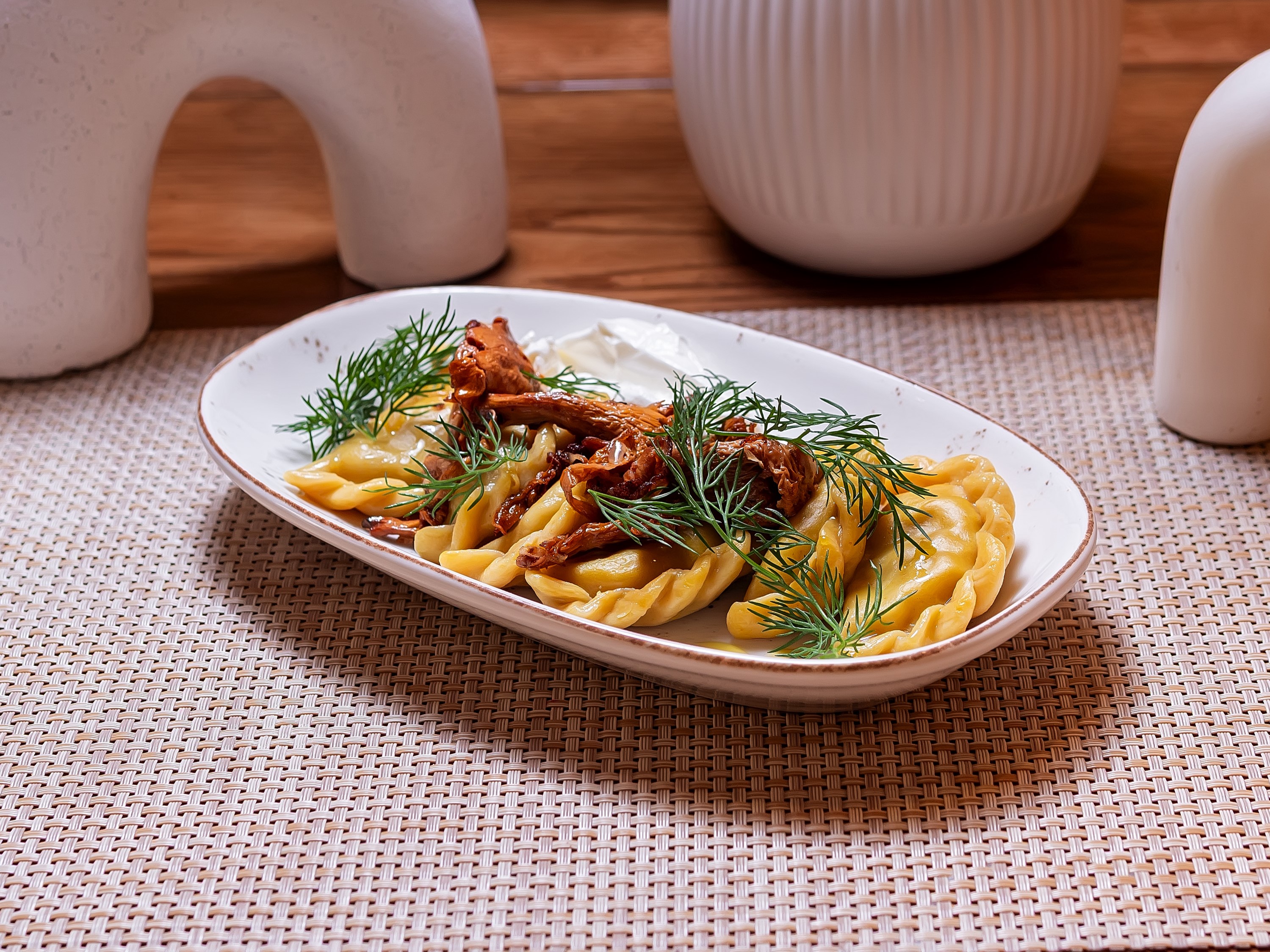 Вареники с картофелем и лисичками