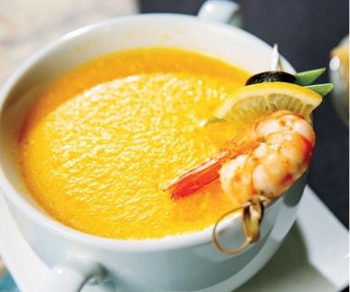 Сырный суп с крутонами