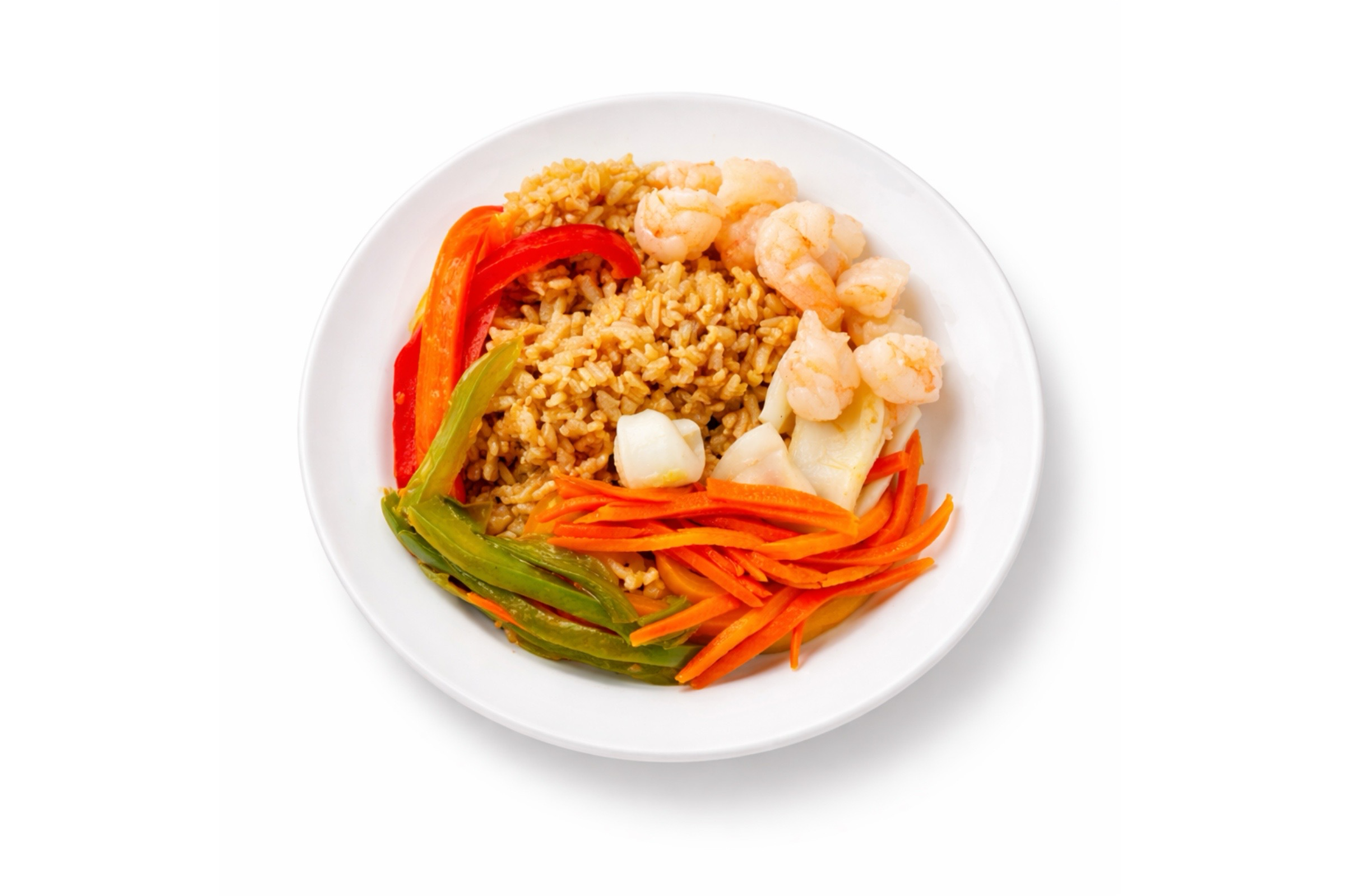 Рис с морепродуктами и овощами охлажденный