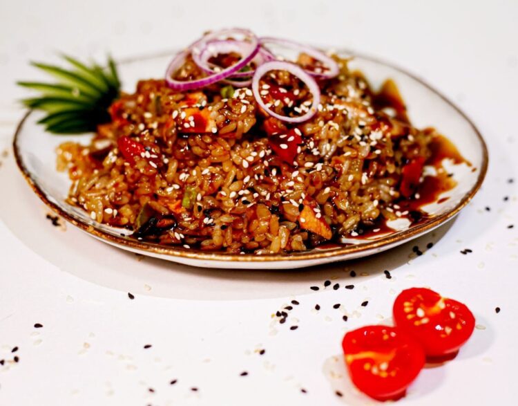 Тяхан с курицей