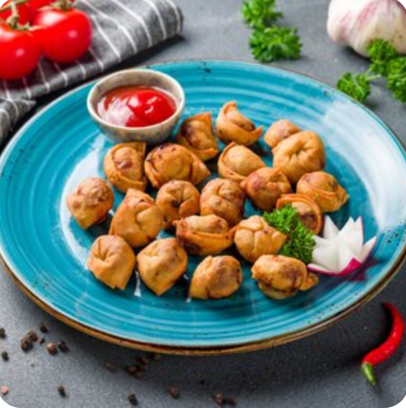 Жареные пельмени