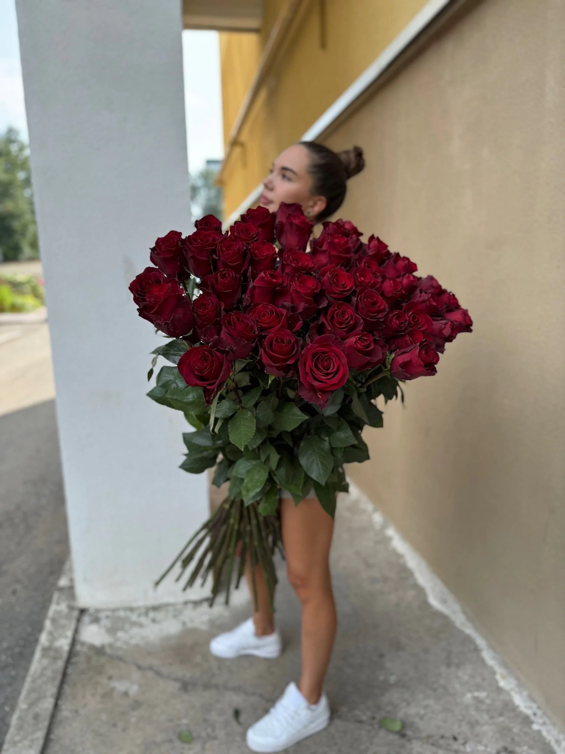 Букет из 51 розы 100 см Эквадор-Премиум сорт