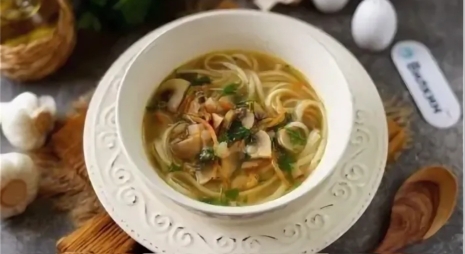 Суп лапша с грибами