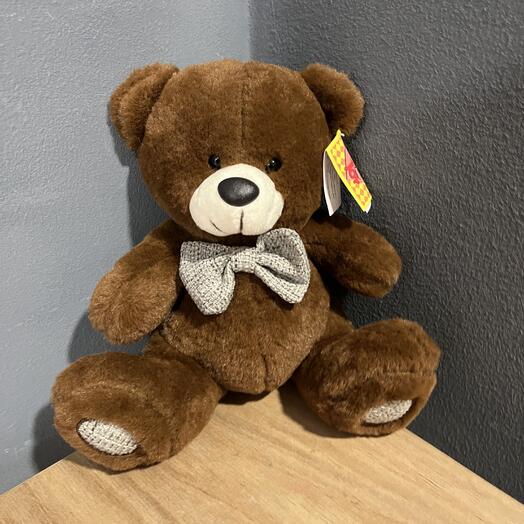 Мишка с бантом 20 см
