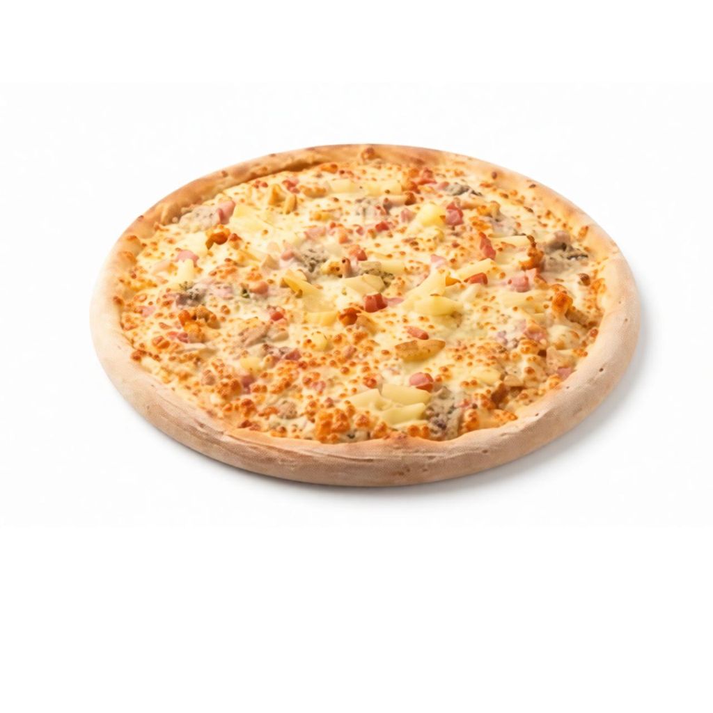 Пицца с ананасом и беконом