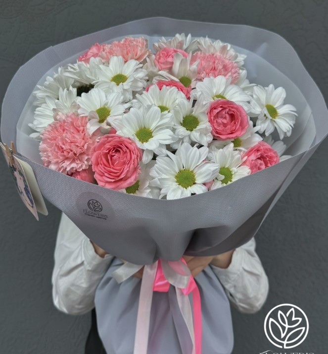 Букет "Розовая дымка"