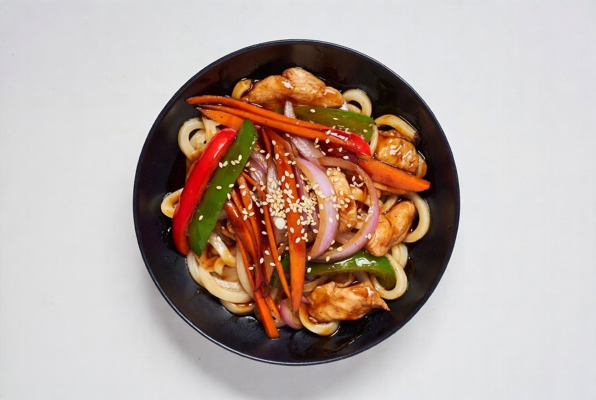 Удон с курицей в соусе Унаги