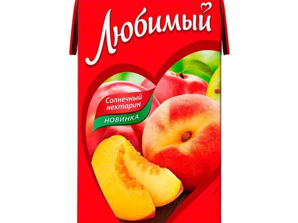 Сок Любимый из сочных нектаринов 1л