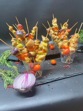 Куриные пикантные шашлычки с ананасом 10