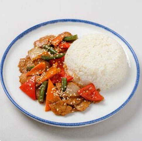 Свинина с овощами