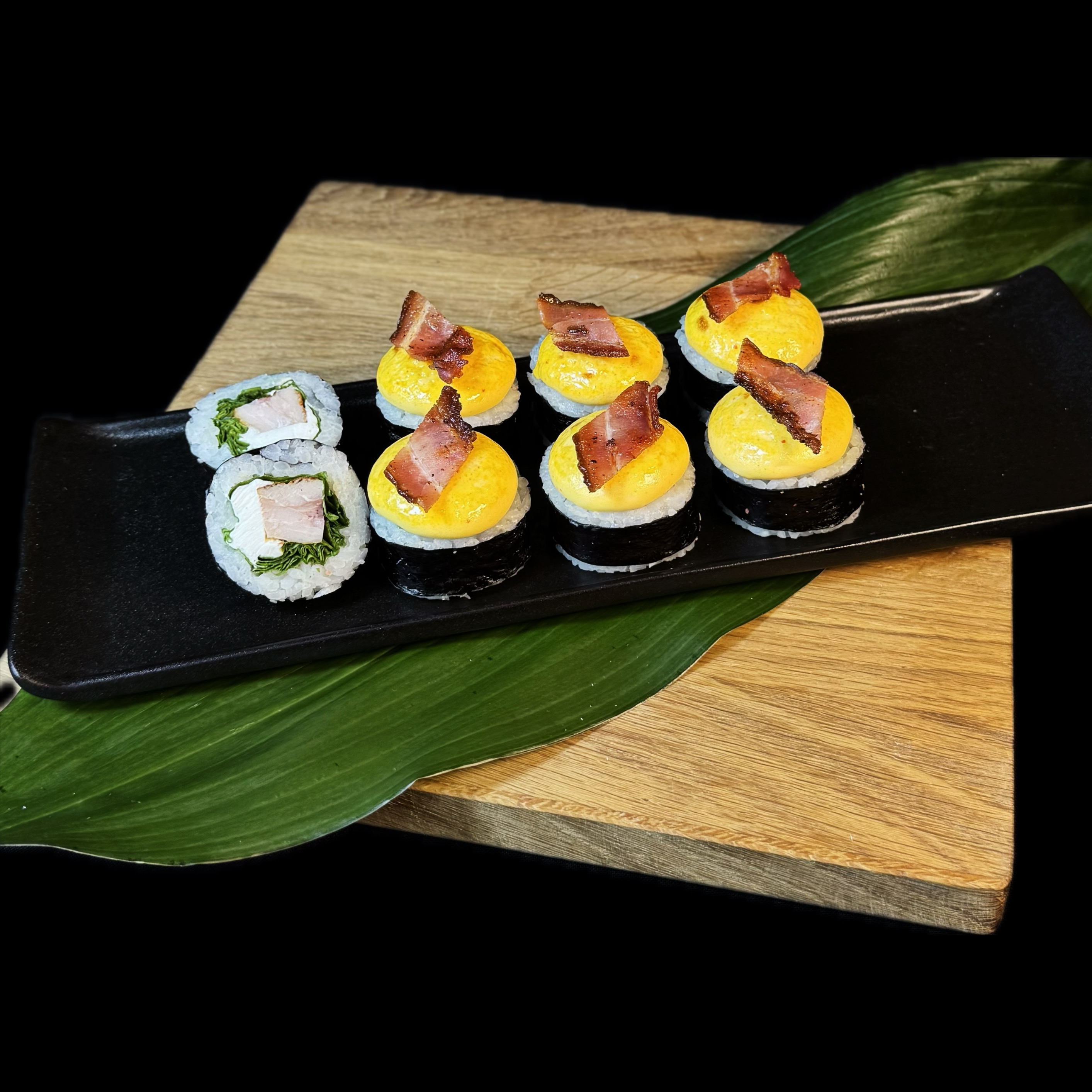 Запеченный с курицей и беконом 