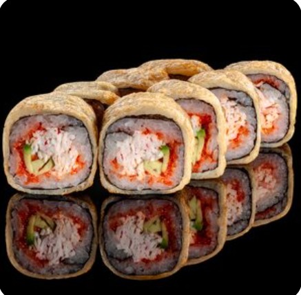 Жаренный ролл с крабом