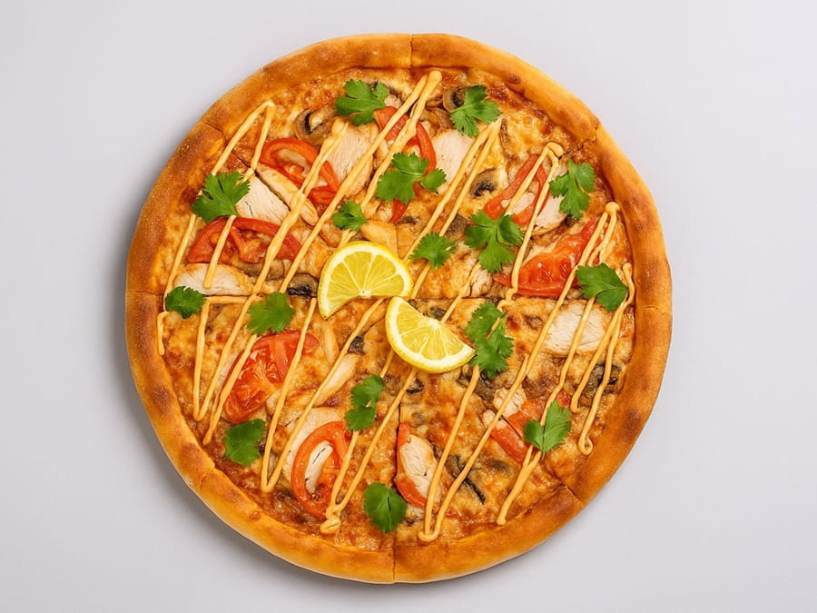 Пицца Том ям с курицей