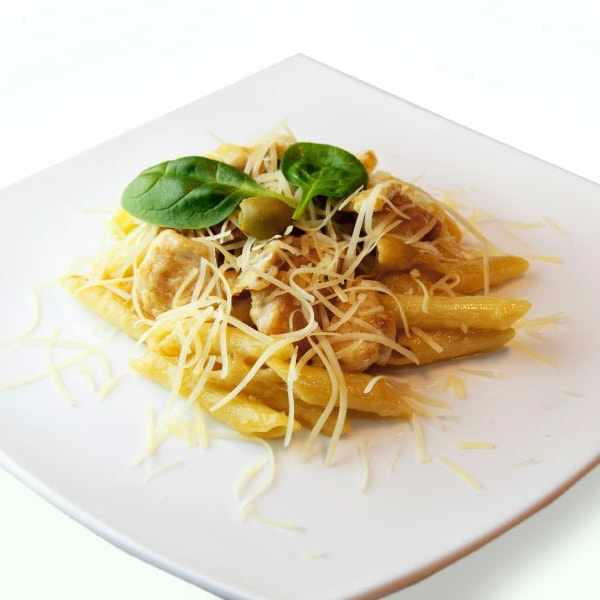 Паста курица грибы