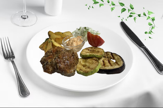 Свиная шейка с овощами