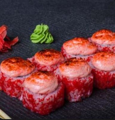 Запеченный ролл Калифорния с крабом