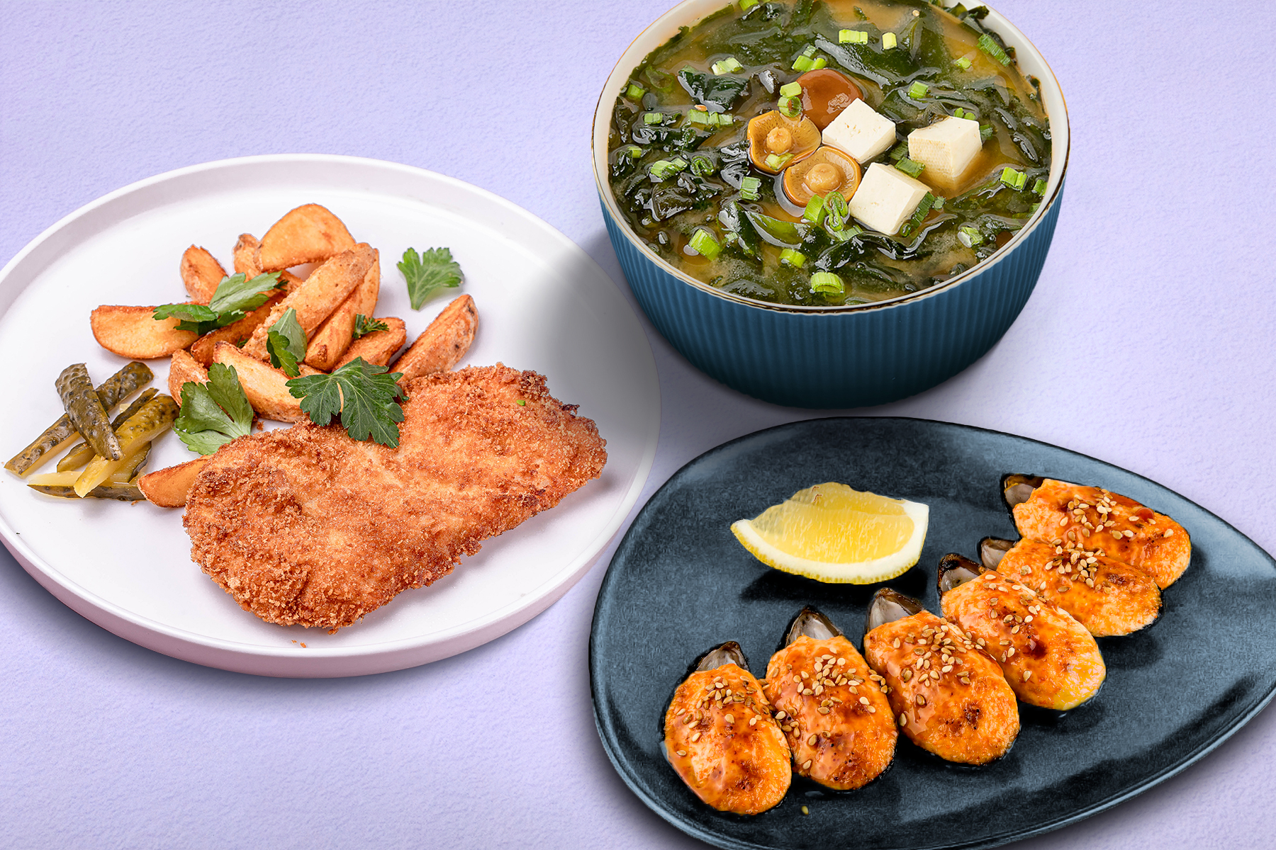 Ланч со шницелем