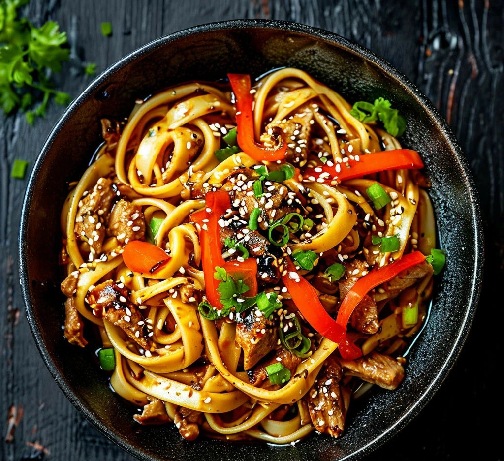 Удон с курицей 