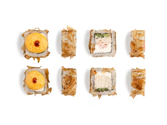 Запечённый ролл Аширо с крабом