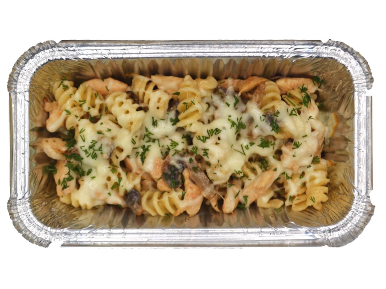 Паста курица с грибами