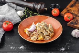 Теплый салат с картофелем