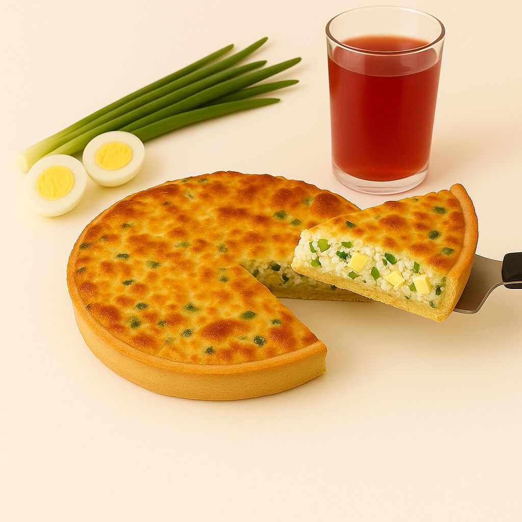 С луком и яйцом, средний