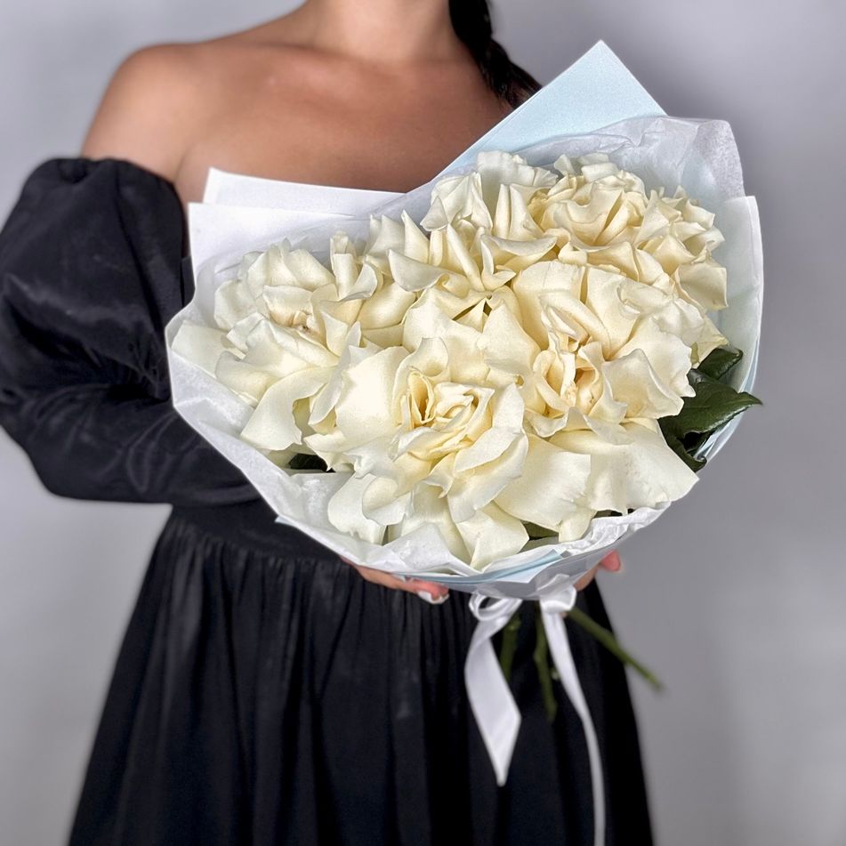 Белые Французские розы Mondial x5