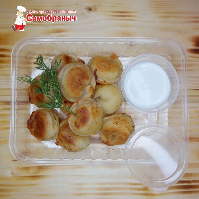 Пельмени домашние жареные 150/20гр.