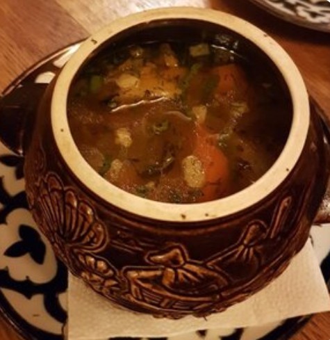 Куза-шурпа из баранины в горшочке