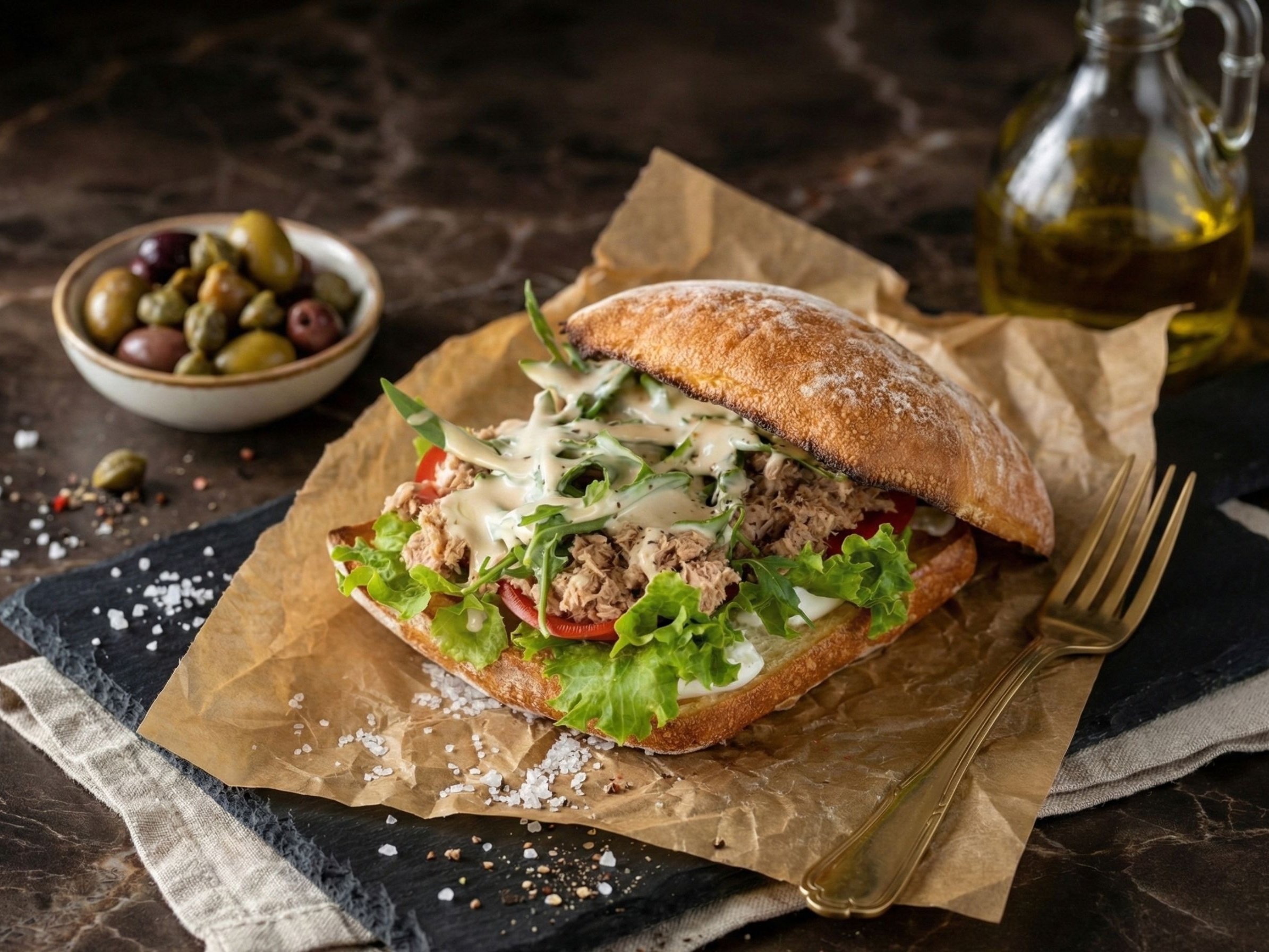 Сэндвич Панини с тунцом