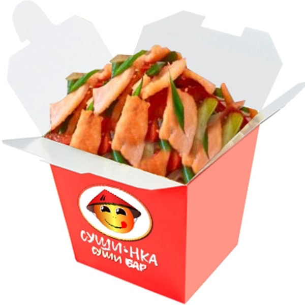 Удон с лососем