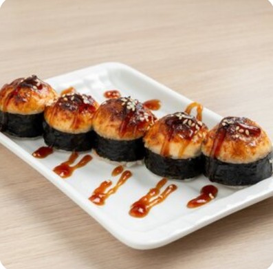 С креветкой запеченный ролл