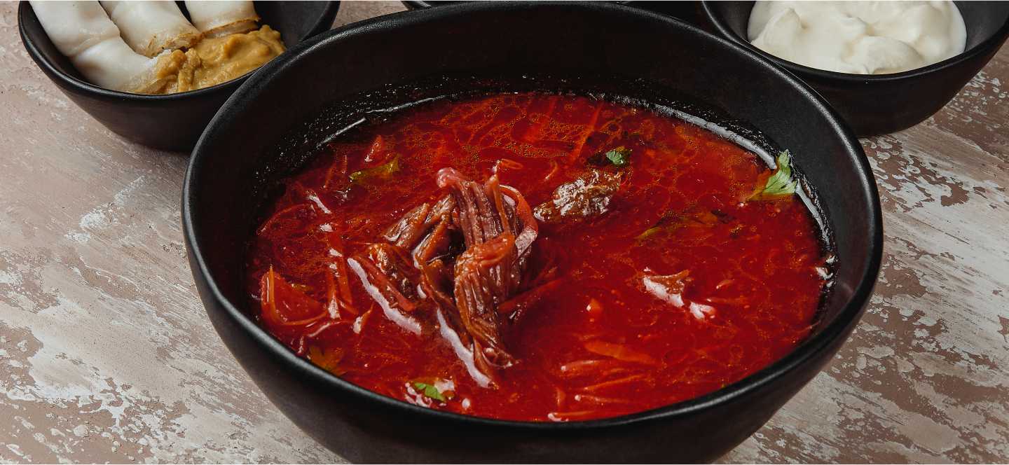 Борщ кубанский с говядиной